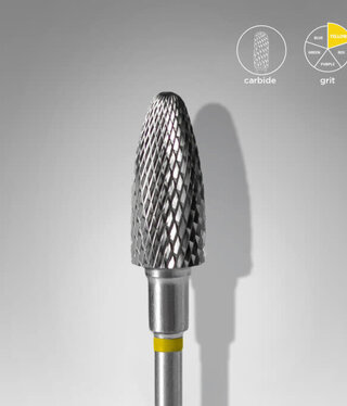 Staleks Carbide Corn Yellow Bit 6mm / 14mm