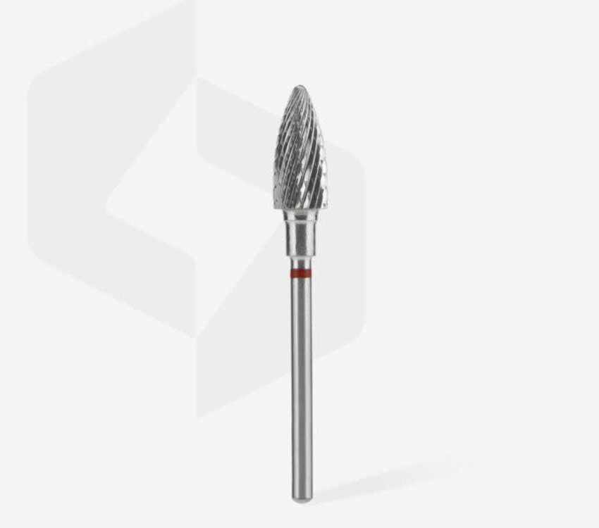 Staleks Carbide Pine Cone Bit Red 6mm / 14mm