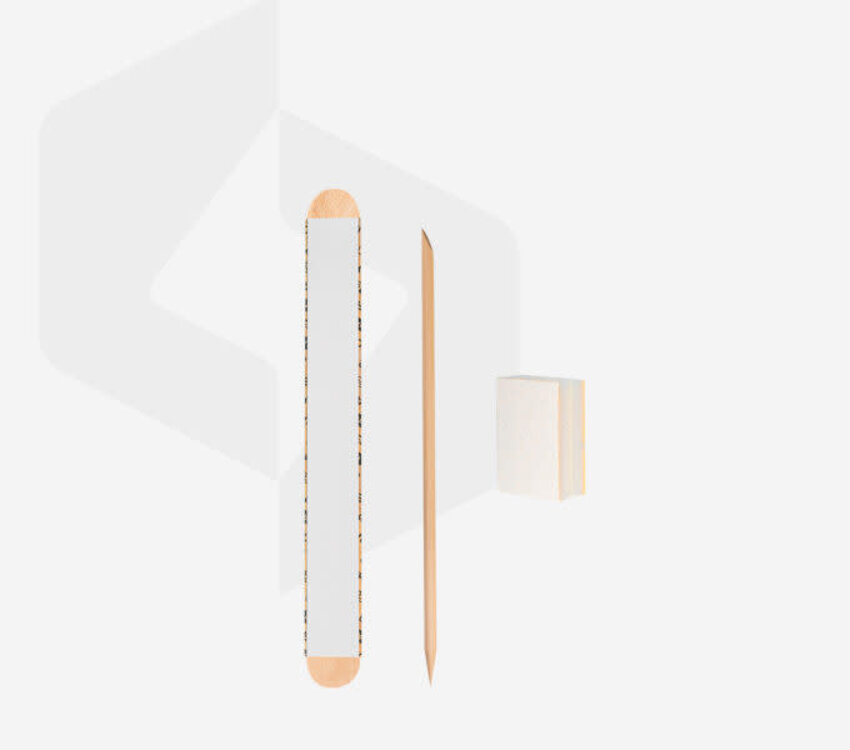 Staleks Disposable set EXPERT 30 (papmAm Mix on a wooden base 100/180 grit, buff 180/240 grit, orange stick 110 mm)