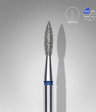 Staleks Diamond pointed flame blue bit 2,1 mm / 8 mm