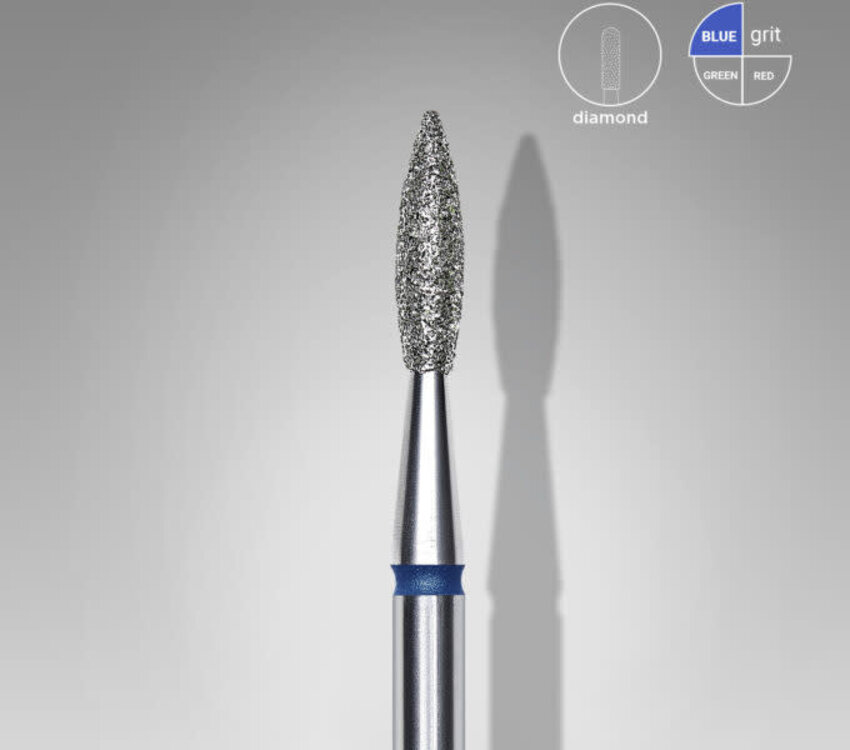 Staleks Diamond pointed flame blue bit 2,1 mm / 8 mm