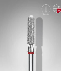 Staleks Diamond rounded cylinder red bit 2,5 mm /10 mm