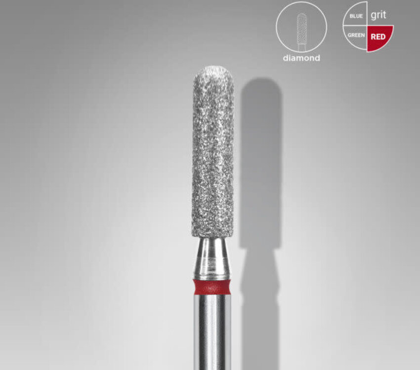 Staleks Diamond rounded cylinder red bit 2,5 mm /10 mm