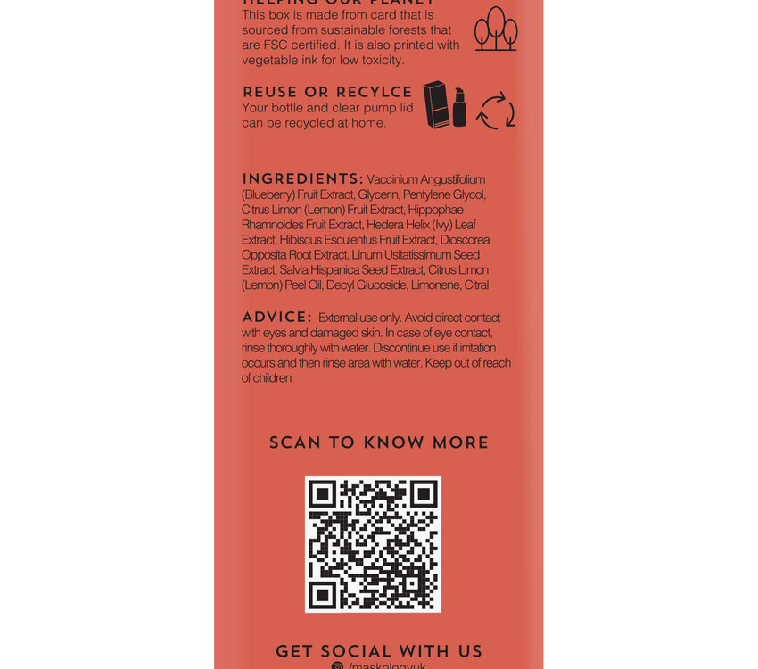 Hive Maskology "VITAMIN-C Daily Serum • Blueberry • Yuzu Citrus • "