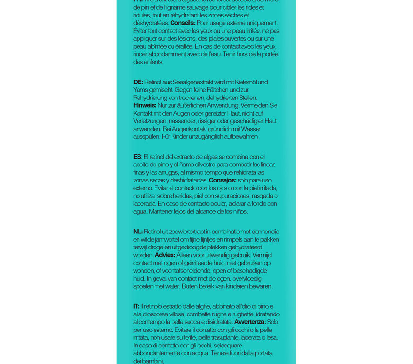 Hive Maskology "RETINOL Overnight Serum • Sea Kelp • Pine Oil • "