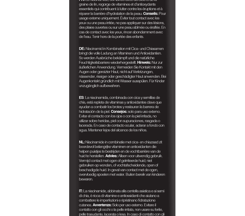 Hive Maskology "NIACINAMIDE Daily Serum  • Cica • Chia Seed •"