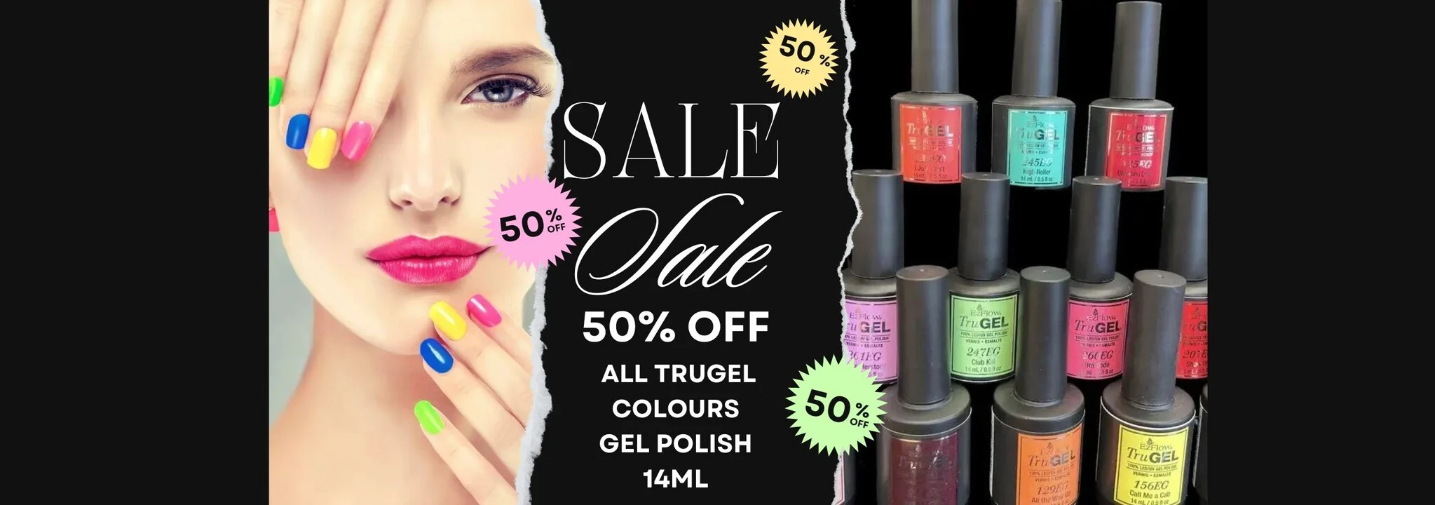 50% off all TRUGEL Gel Polishes