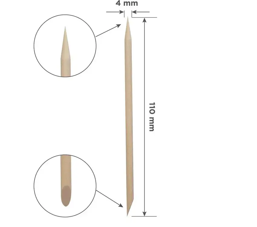 Staleks Orange wood stick 100pc 150mm wooden