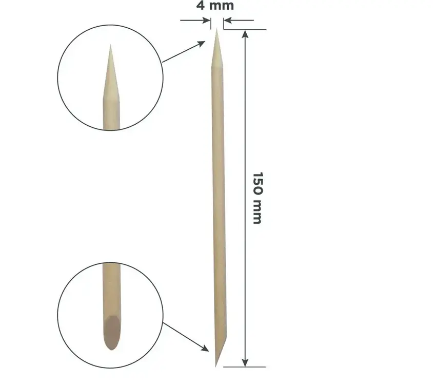Staleks Orange wood stick 10pc 150mm wooden