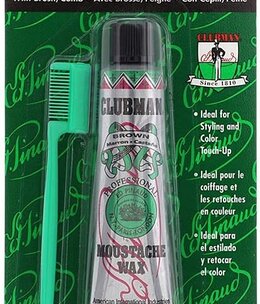 Clubman Moustache Wax Brown .5oz