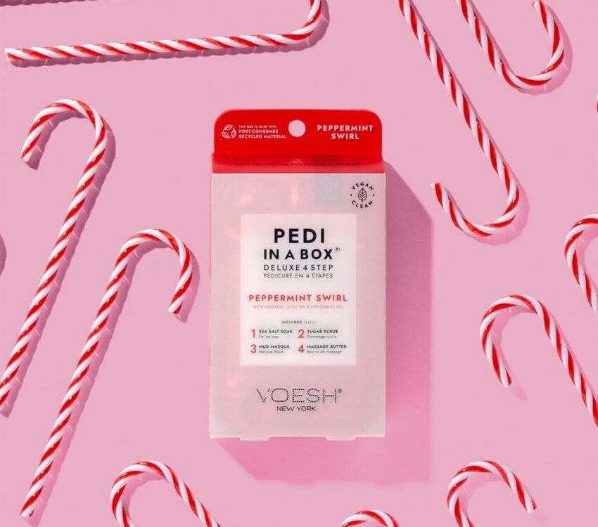 Voesh Pedi in a Box 4 step Peppermint Swirl