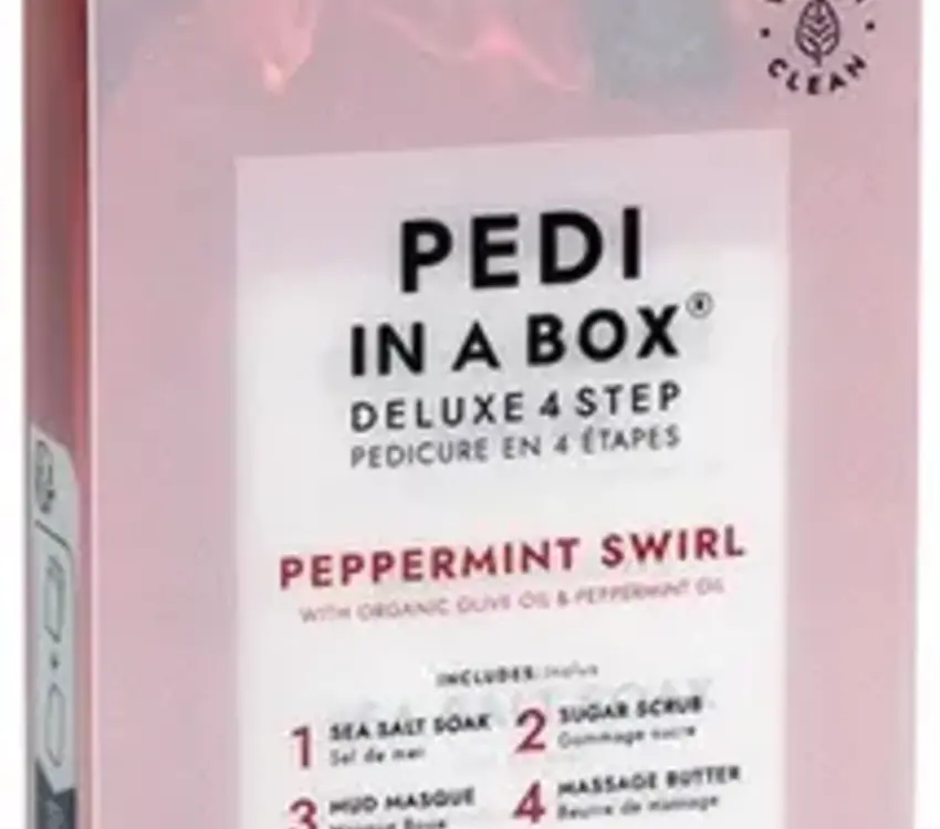 Voesh Pedi in a Box 4 step Peppermint Swirl