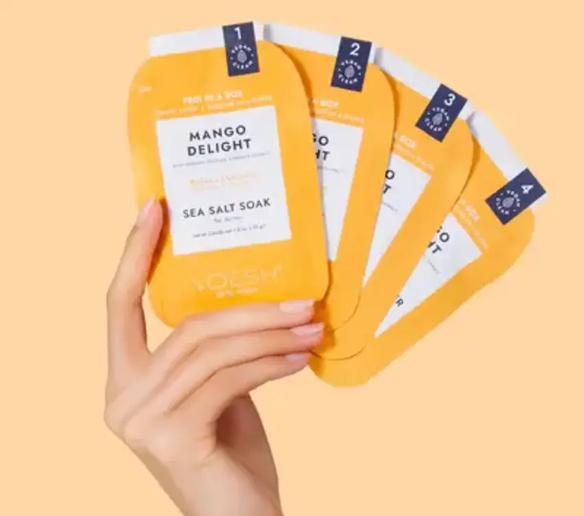 Voesh Pedi in a Box 4 step Mango Delight