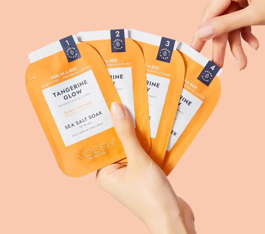 Voesh Voesh Pedi in a box Tangerine Glow
