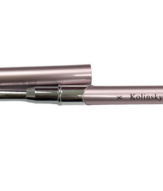 Kolinsky #8 Pink Acrylic Brush with lid