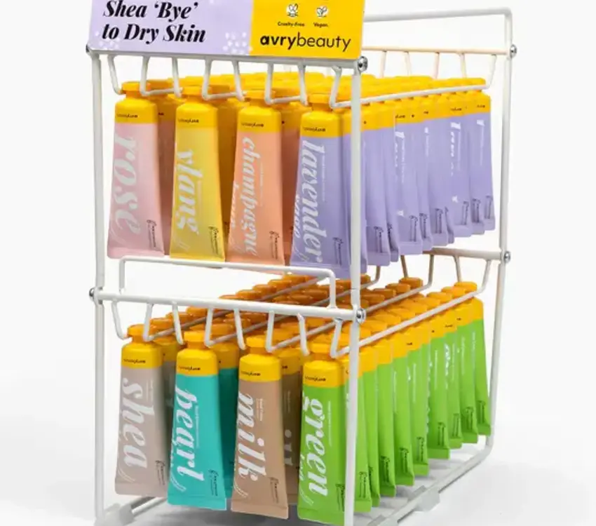 Voesh Avry Beauty stand with 64 hand creams