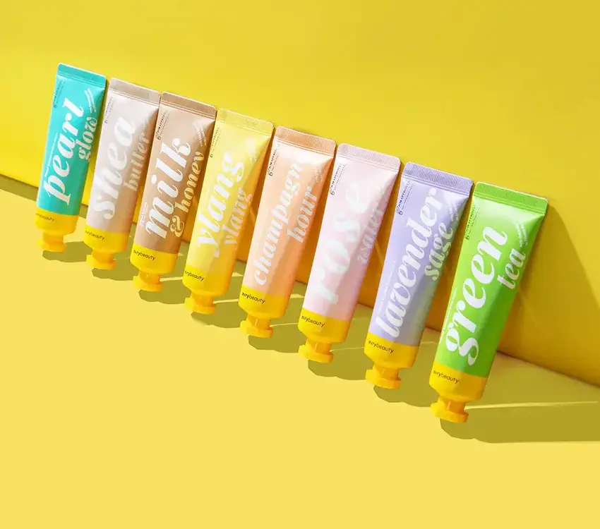 Voesh Avry Beauty stand with 64 hand creams