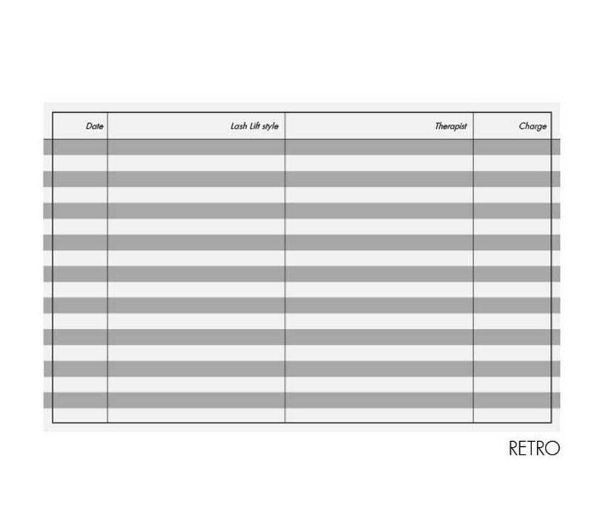 Kalentin KLC Lash Lift Client Record Cards 10pcs