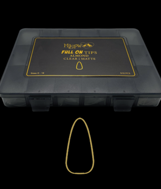 Magpie FULL ON TIPS Almond Clear Matte 510pc