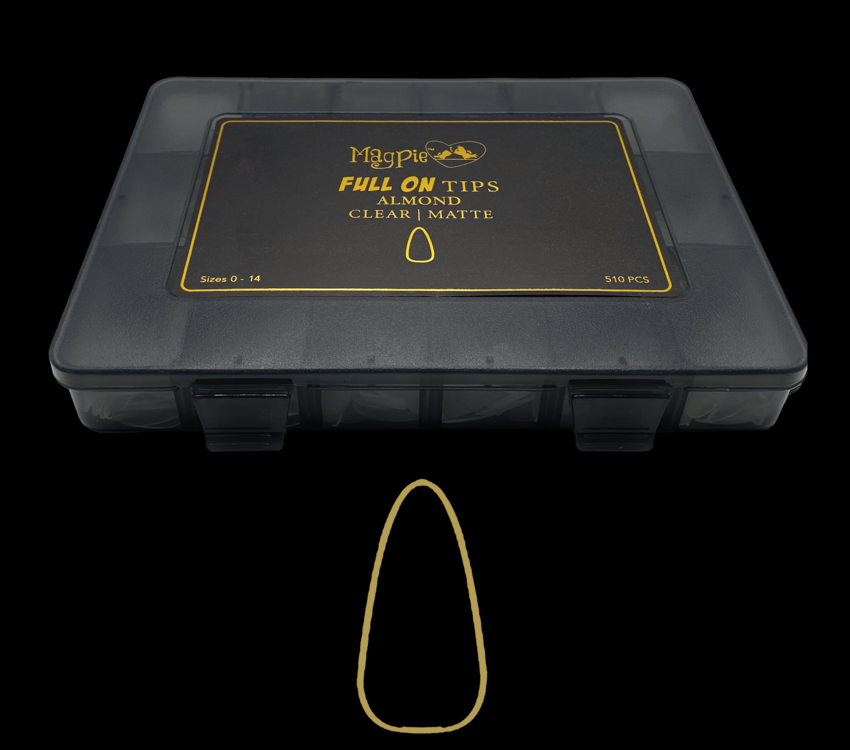 Magpie FULL ON TIPS Almond Clear Matte 510pc