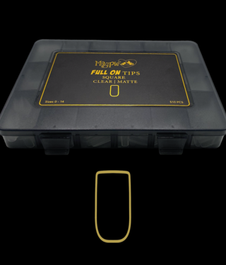 Magpie FULL ON SQUARE CLEAR MATTE TIPS 510PC