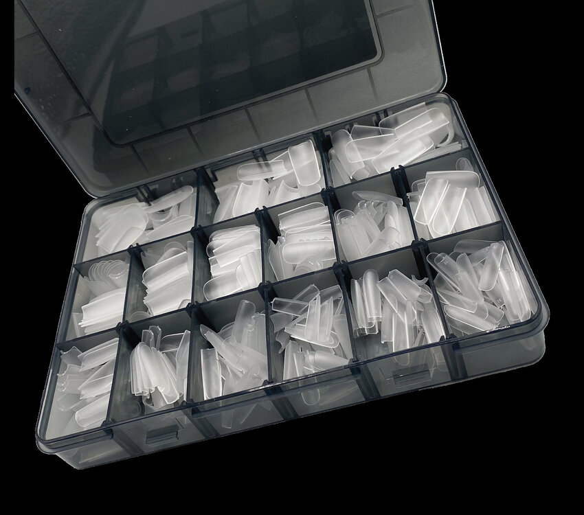 Magpie FULL ON SQUARE CLEAR MATTE TIPS 510PC