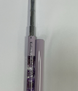 Acrylic Flower Brush #8 100% Kolinsky with lid