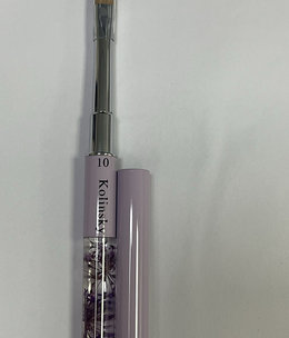 Acrylic Flower Brush #10 100% Kolinsky with lid