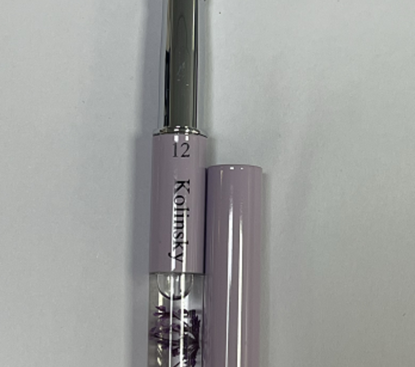 Acrylic Flower Brush #12 100% Kolinsky with lid