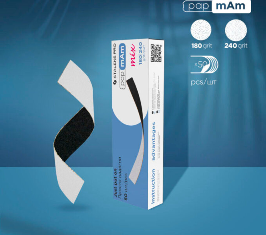 Staleks Disposable double-sided files papmAm Mix EXPERT 22 180/240 grit (50 pcs)