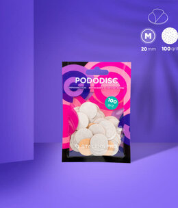 Staleks Disposable white files for pedicure disc PODODISC M EXPERT 100 grit (50 pcs)