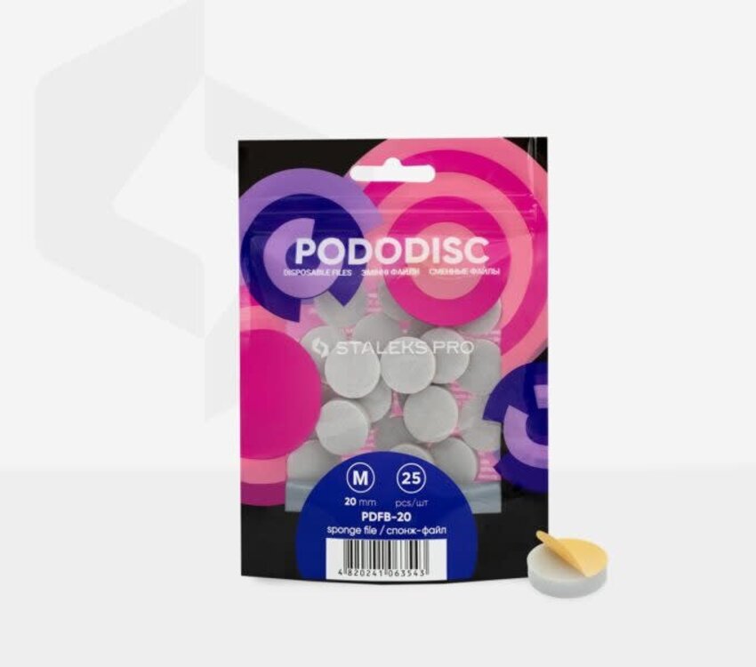 Staleks Disposable files-sponges for pedicure disc PODODISC M EXPERT 20 (25 pcs)