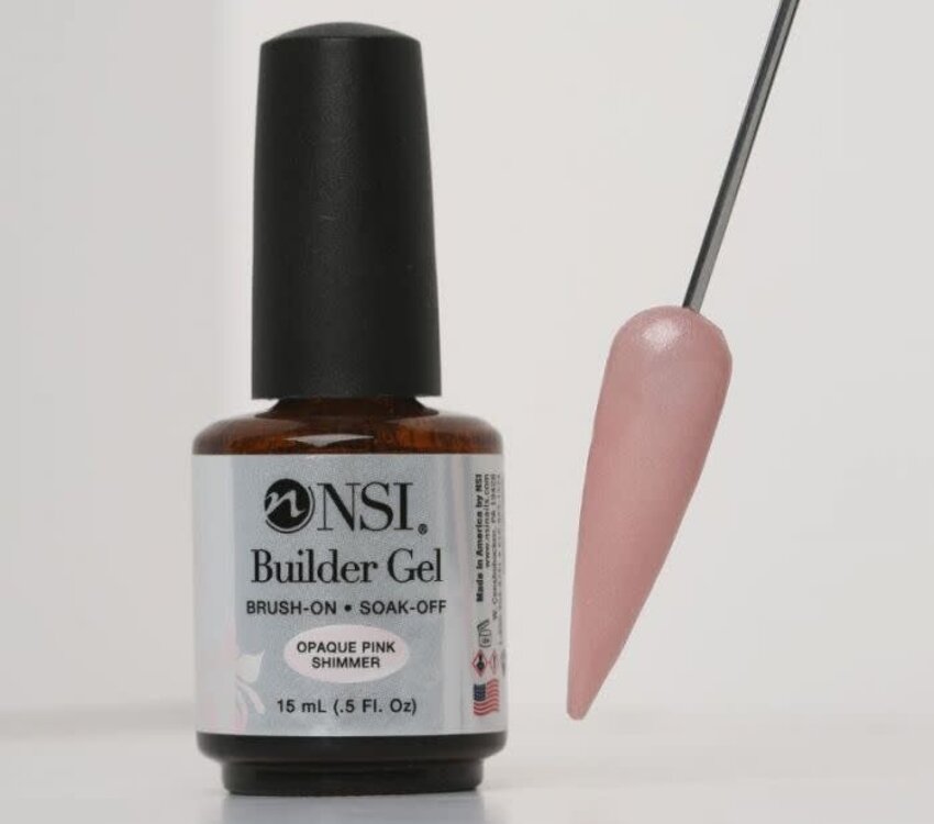 NSI Builder Gel Opaque Pink Shimmer 15ml(was rubber base)