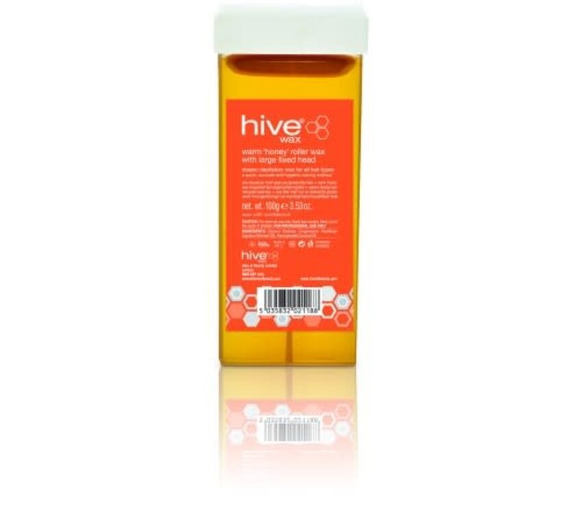 Hive Warm 'Honey' Wax 100g Roller Cartridge with fixed Large Head