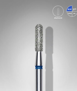 Staleks Diamond rounded cylinder blue bit 2,3 mm /8 mm