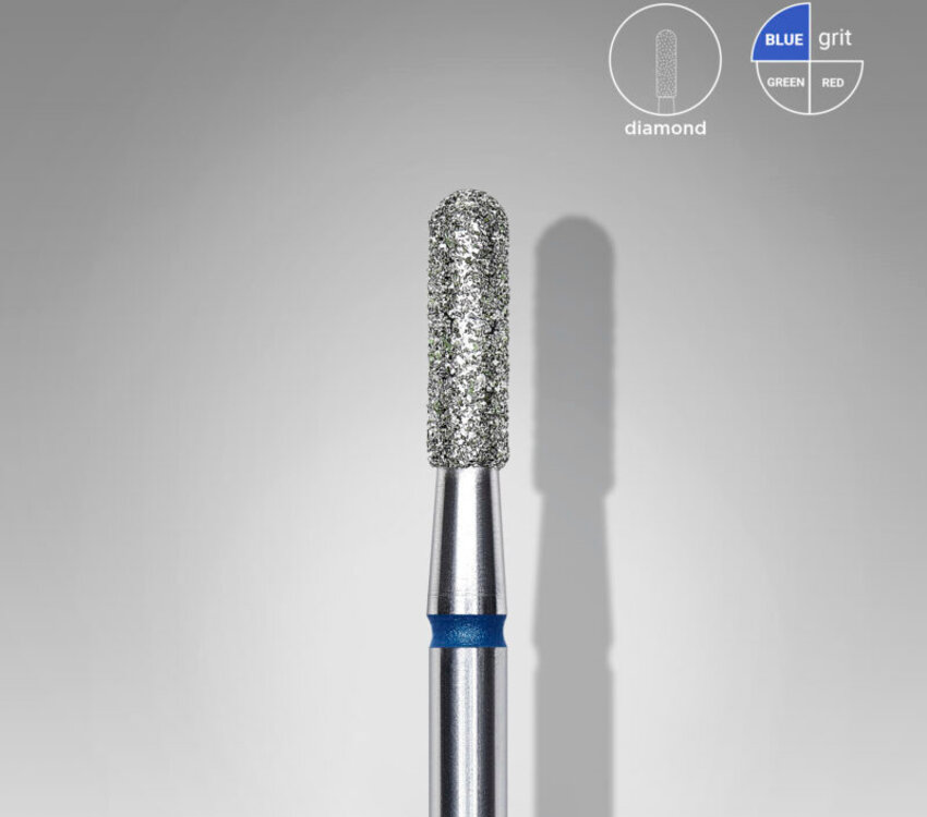 Staleks Diamond rounded cylinder blue bit 2,3 mm /8 mm