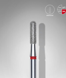 Staleks Diamond rounded cylinder red bit 2,3 mm /8 mm
