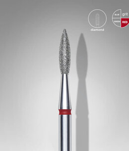 Staleks Diamond pointed flame red bit EXPERT 2,1 mm / 8 mm