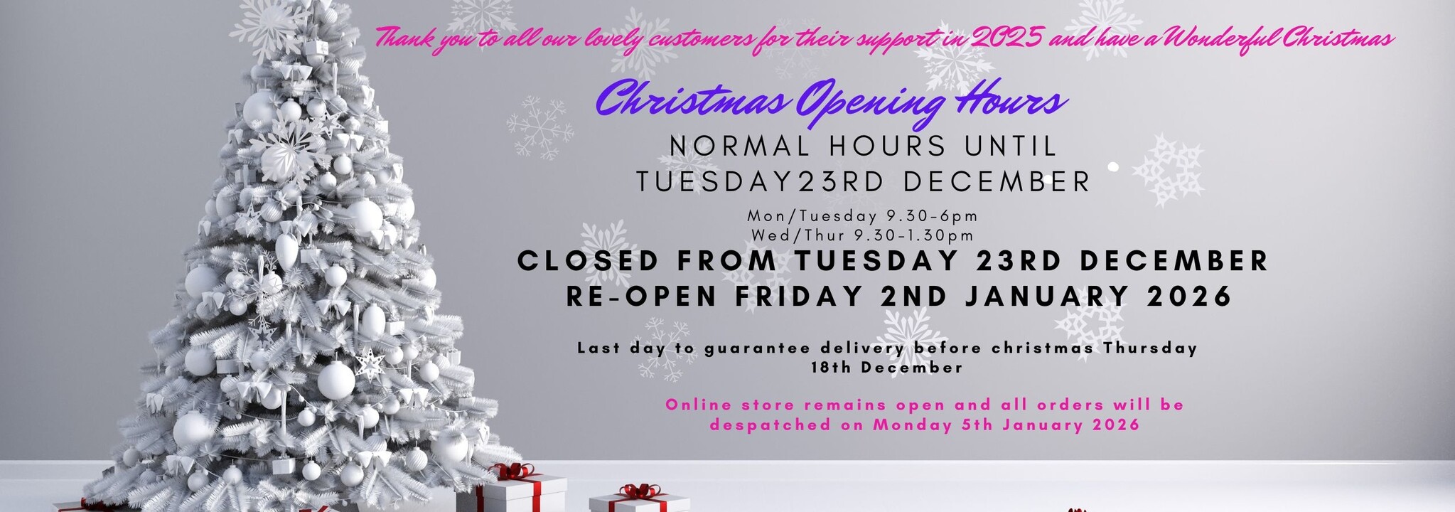 Christmas Hours