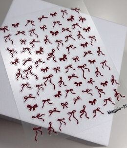 Magpie 210 Red Bow Stickers