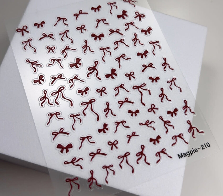 Magpie 210 Red Bow Stickers