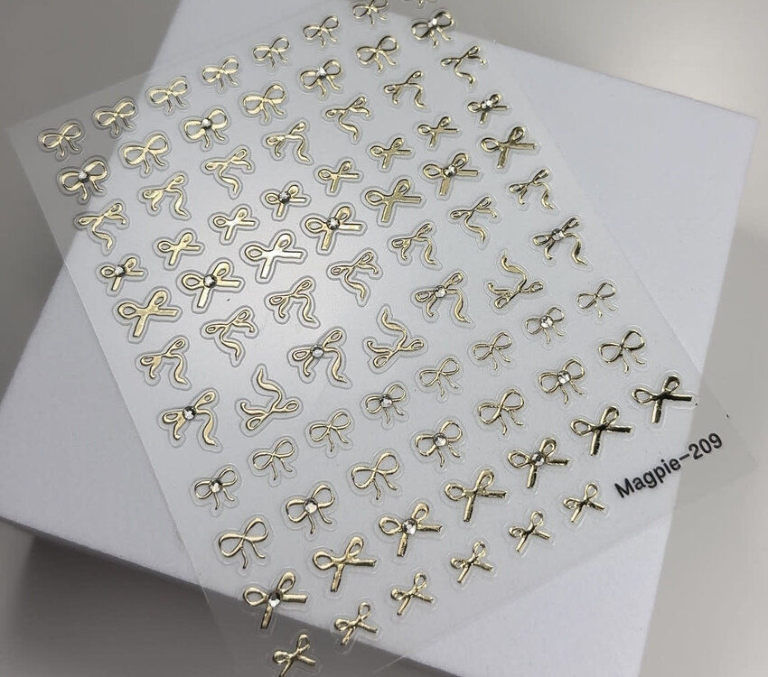 Magpie 209 Gold Bow Stickers