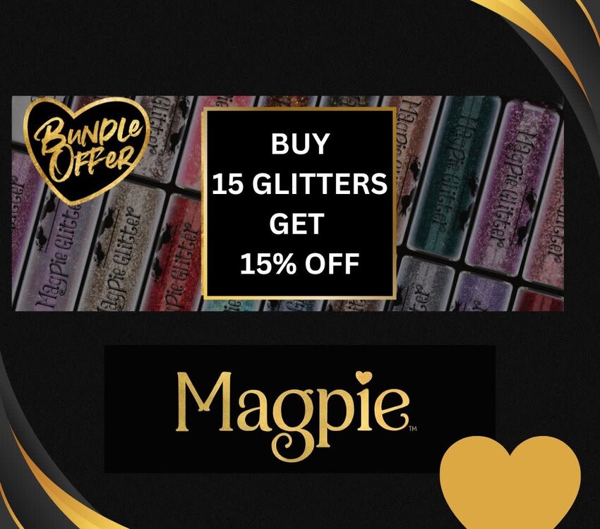 Magpie Bundle offer 15 Magpies Glitters Get 15% off