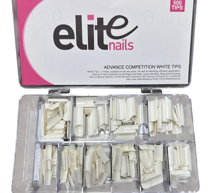 Elite Advance Competition Tips White 500ct