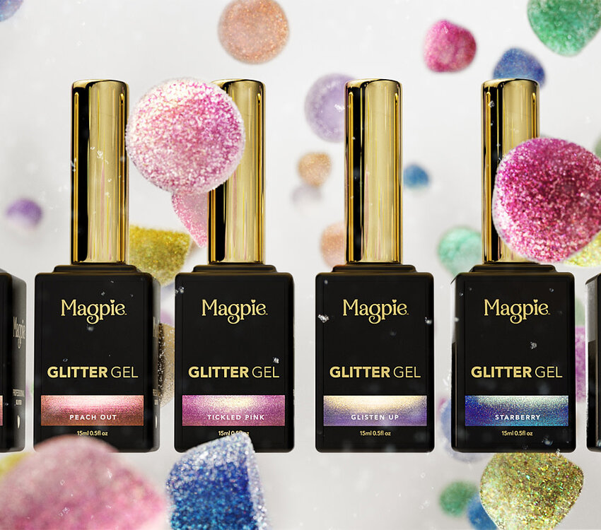 Magpie Sugar Coated Glitter Gel Collection 15ml MP uvled