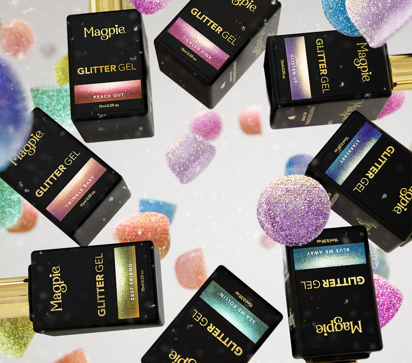 Magpie Sugar Coated Glitter Gel Collection 15ml MP uvled