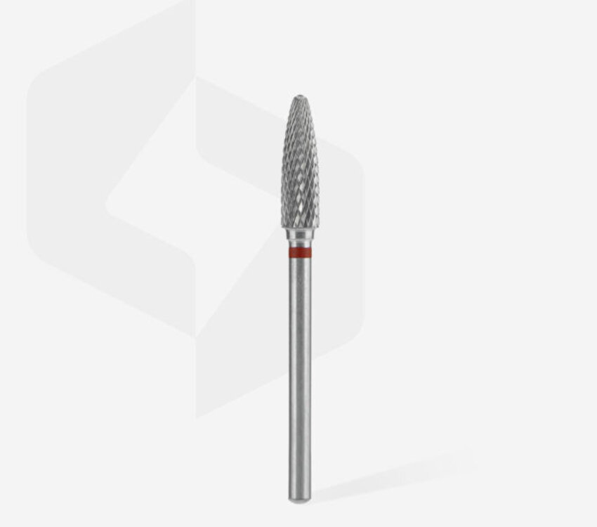 Staleks Carbide nail drill bit corn red 4 mm /14 mm