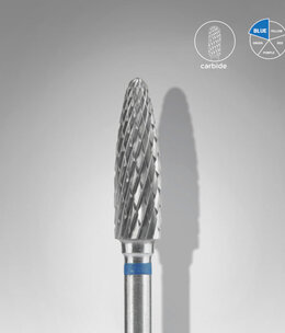 Staleks Carbide nail drill bit corn blue 4 mm / 14 mm