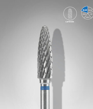 Staleks Carbide nail drill bit corn blue 4 mm / 14 mm