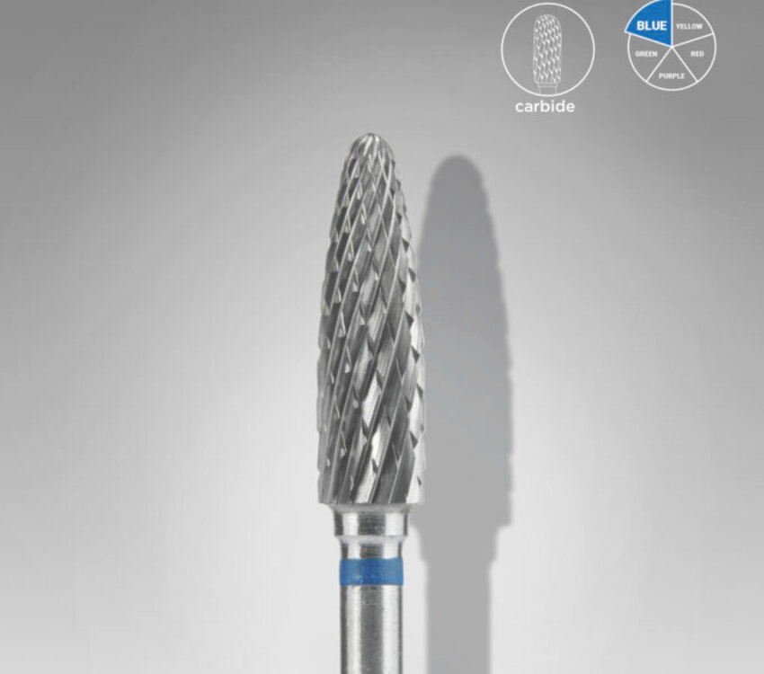 Staleks Carbide nail drill bit corn blue 4 mm / 14 mm